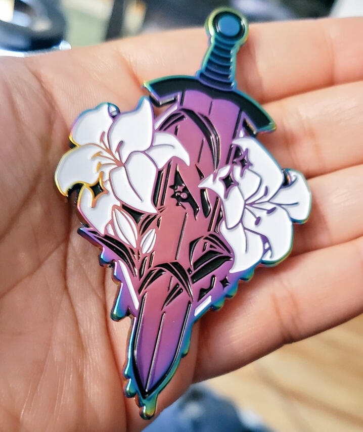Sword Lilies Enamel Pin