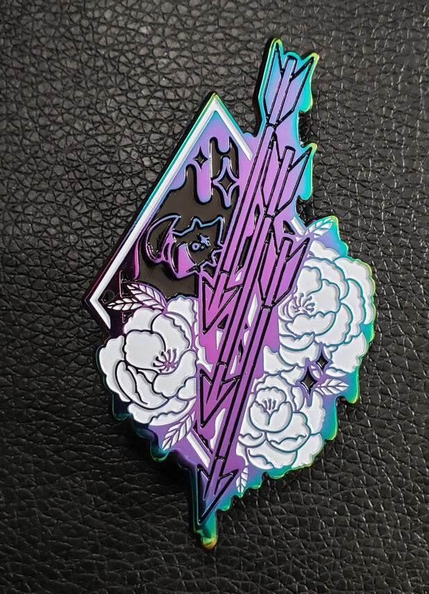 3 Arrows Paeoniaceae Enamel pin