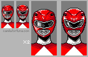 Power Rangers Mighty Morphin Red Ranger PixelArt (Fanart)